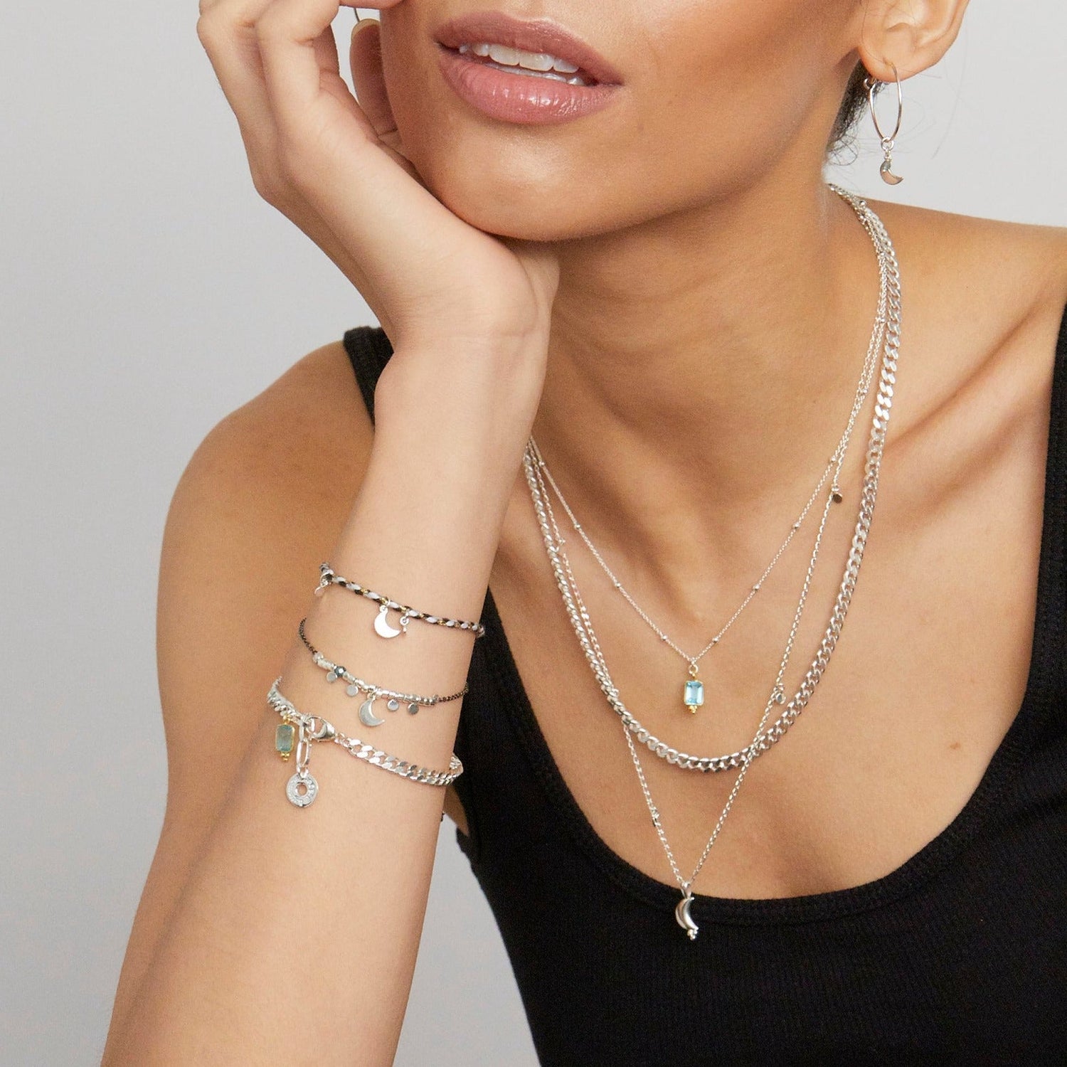 Mond Kette Magic Moon Silber – Layering Look – Hoffnungsträger