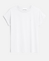 Weißes greenyogashop T-Shirt IDAARA aus Bio-Baumwolle im Loose Fit mit dezenter Logo-Stickerei