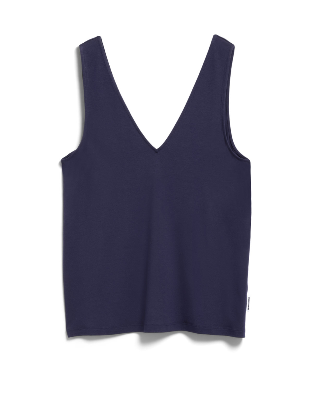 V-Neck Jersey Top - Tinted Navy