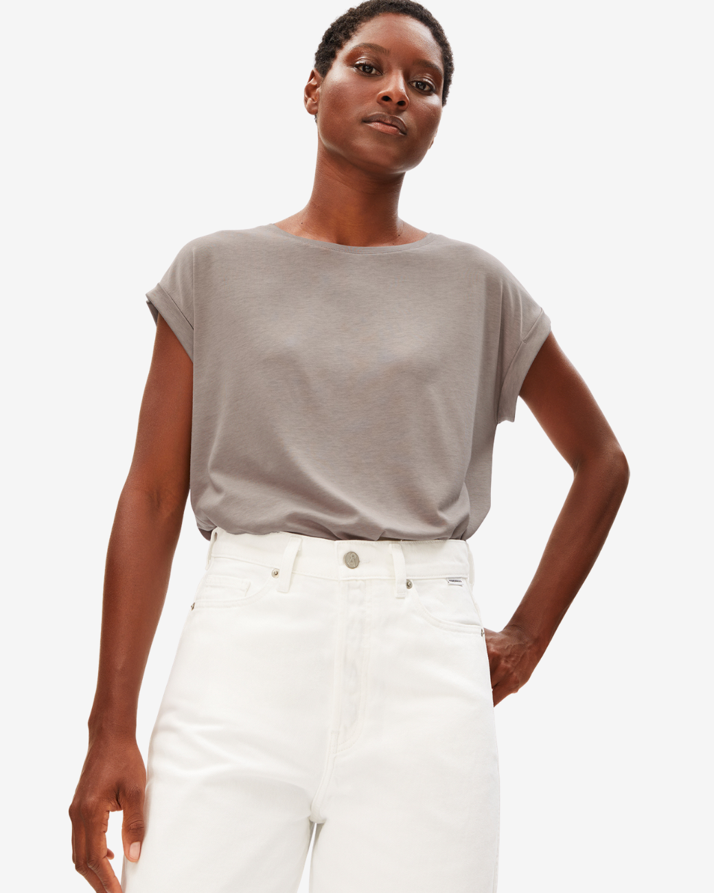 T-Shirt JILAANA - seal grey