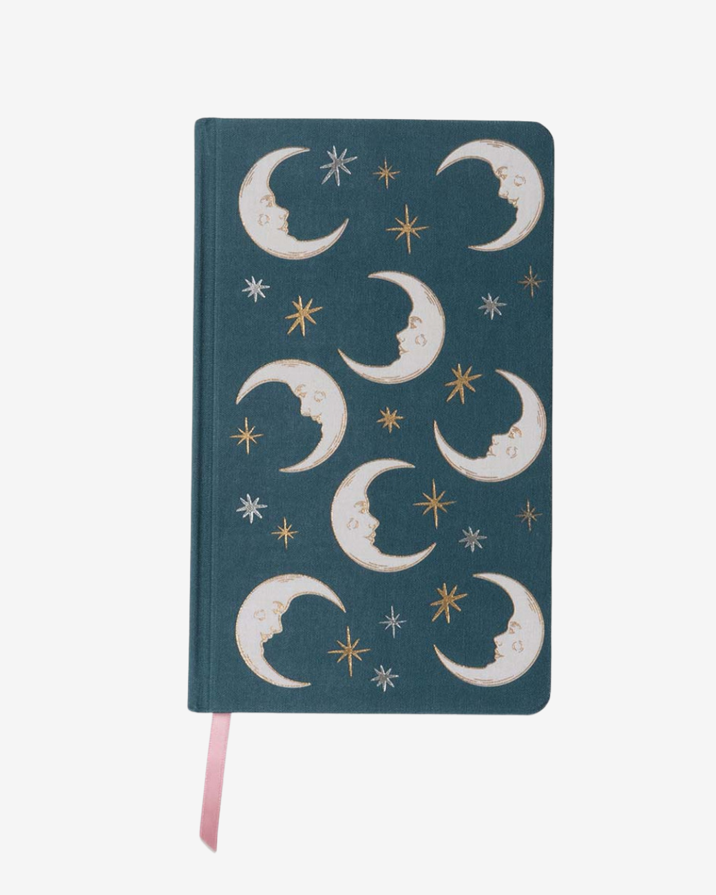 Celestial Bookcloth Journal - Teal Moon