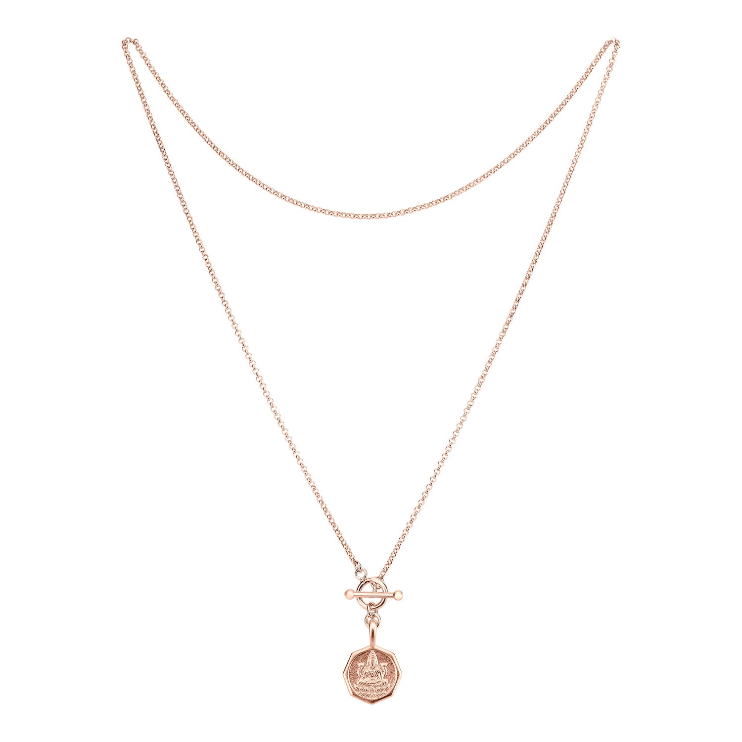 Lakshmi Kette mit Knebelverschluss Roségold