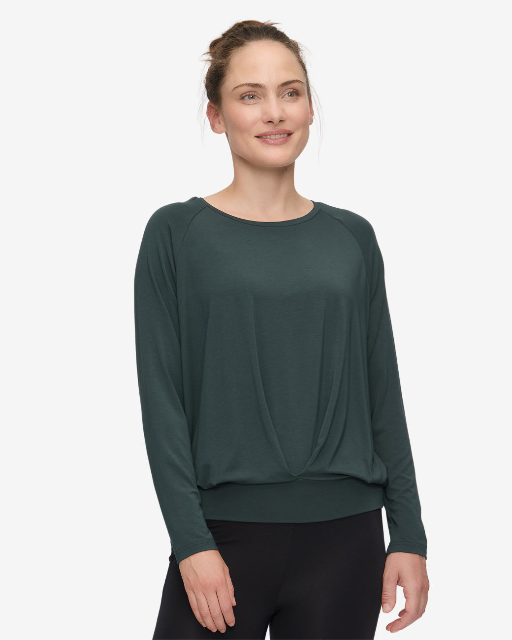 Langarmshirt Boxpleat - Dark Forrest