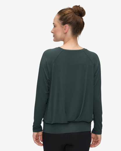 Langarmshirt Boxpleat - Dark Forrest