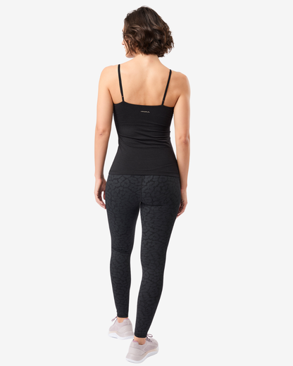 Mono Printed Leggings - Leo Black