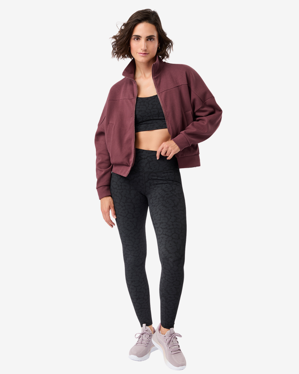 Mono Printed Leggings - Leo Black