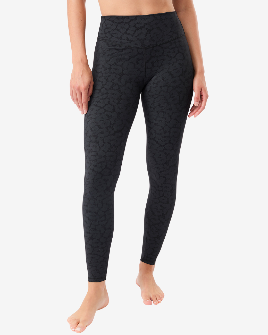 Mono Printed Leggings - Leo Black