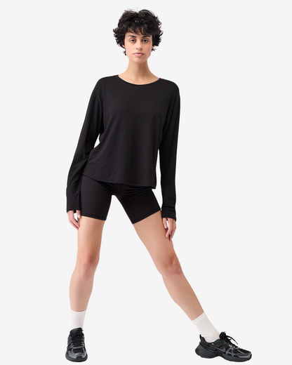 Longsleeve Open Back - Black