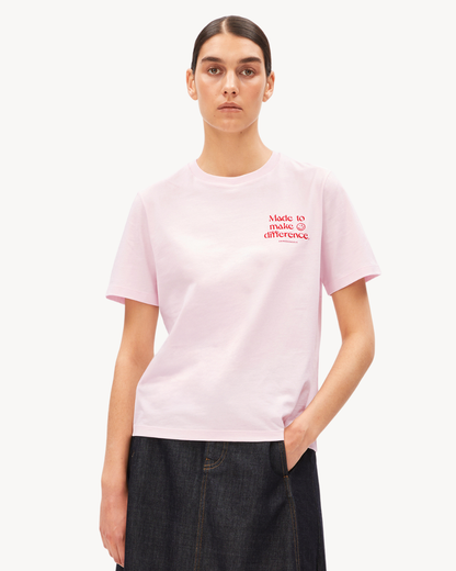 LUALAA EMBRO T-SHIRT - pink mist