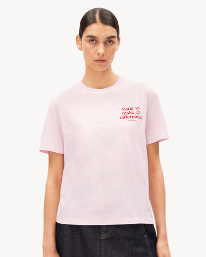LUALAA EMBRO T-SHIRT - pink mist