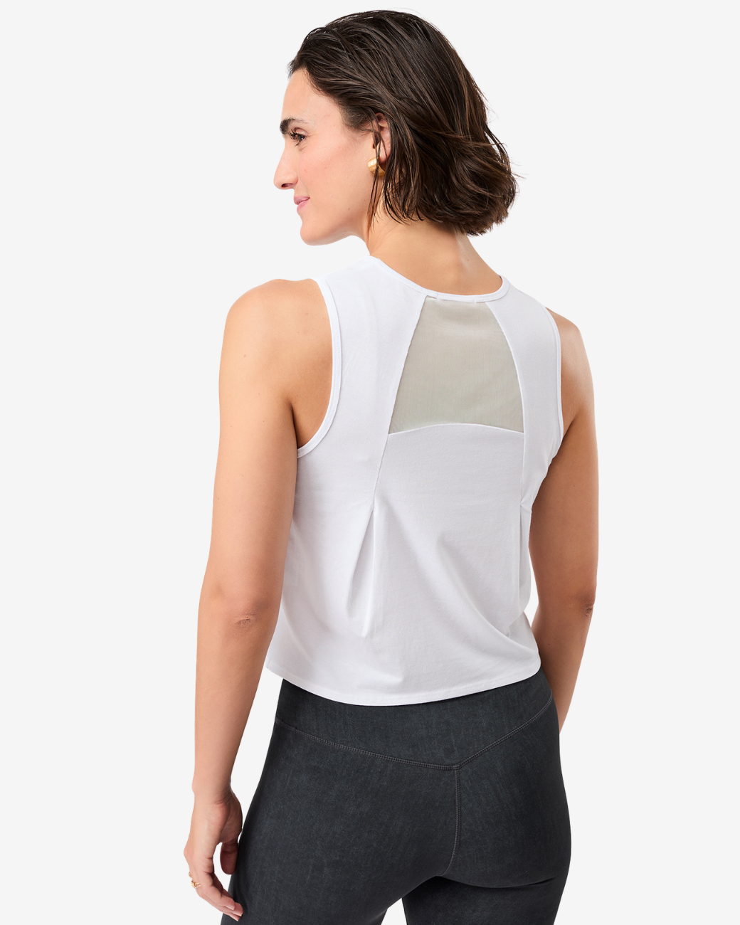 Cropped Tank Top - White