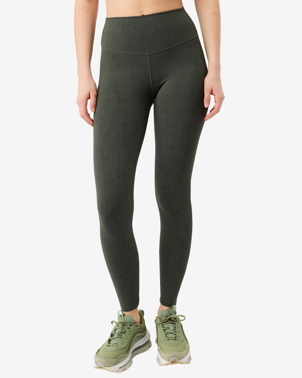 Mono Printed Leggings Moss