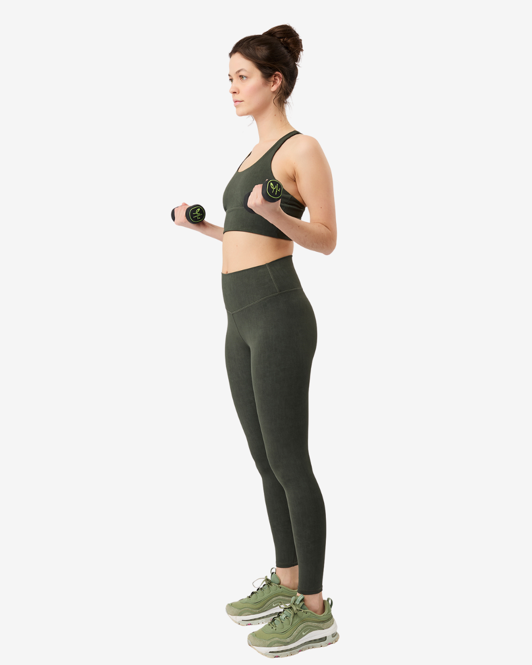 Mono Printed Leggings Moss