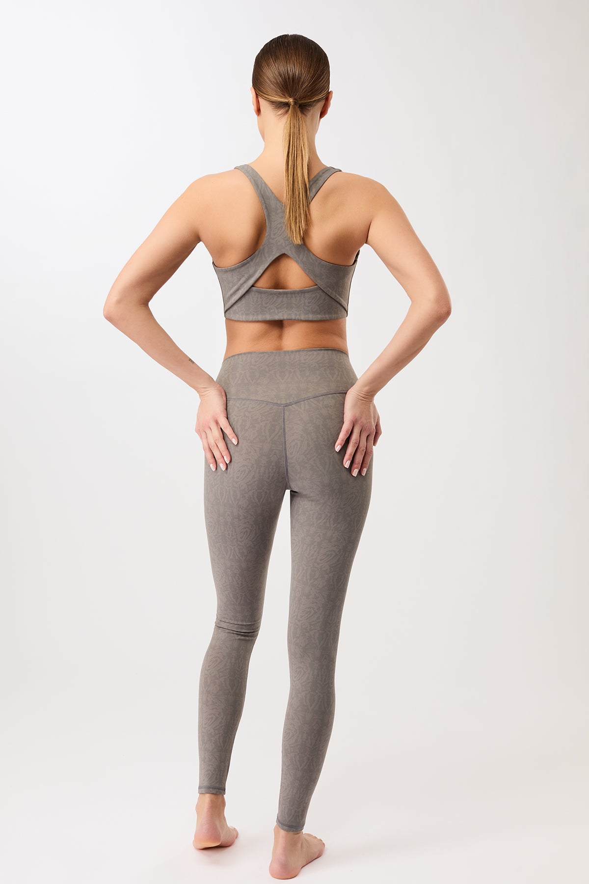 Monoprinted Leggings - Grey