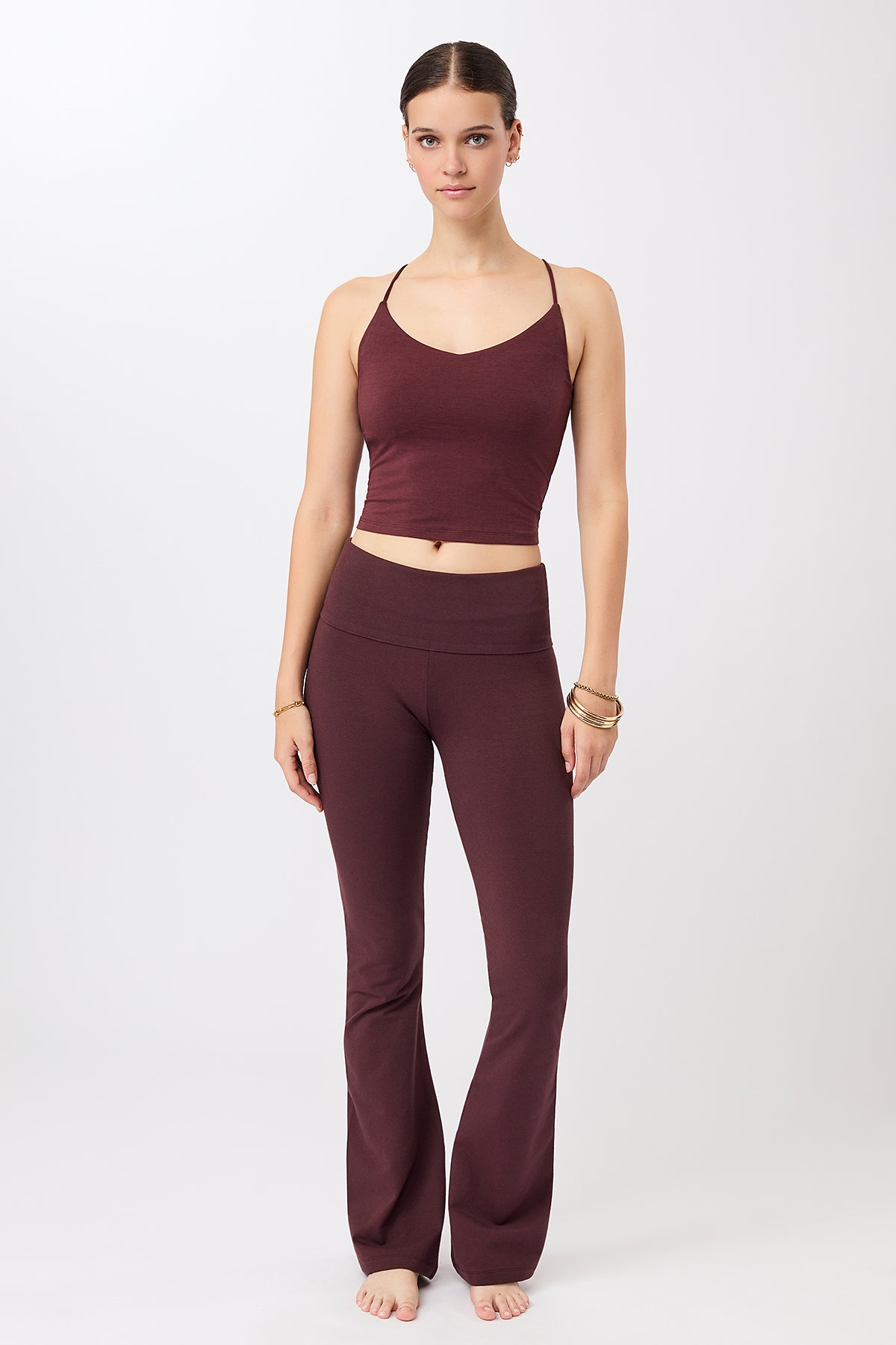 Yogahose Classic Rolldown - Ruby