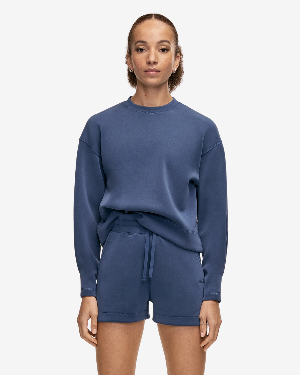 Peachy Crew Neck - Blue Shadow