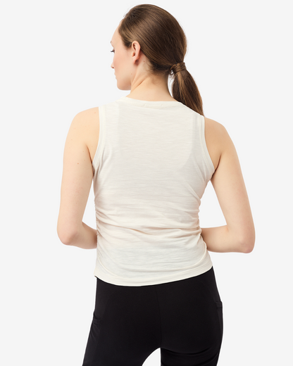 Cropped Ruffled Top - White