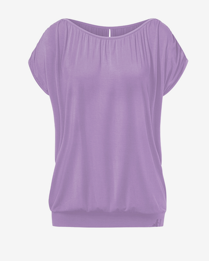 Crinkled Shoulder Top - Lilac
