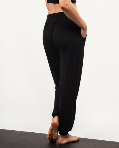 Long Loose Flow Pants - Black