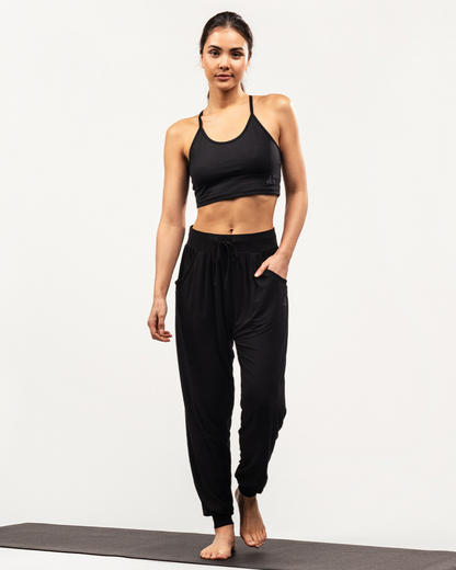 Long Loose Flow Pants - Black