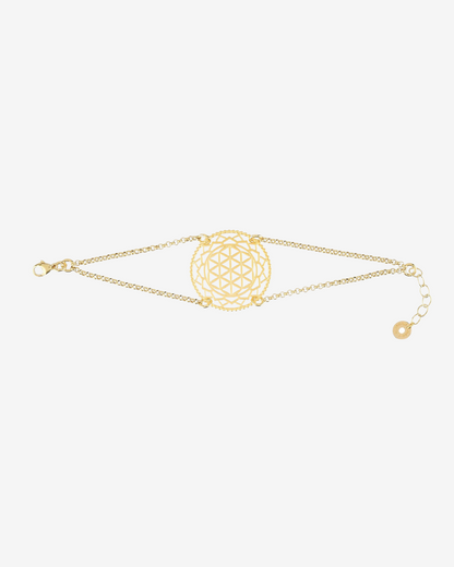 Blume des Lebens Armband Gold