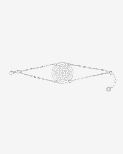 Blume des Lebens Armband Silber