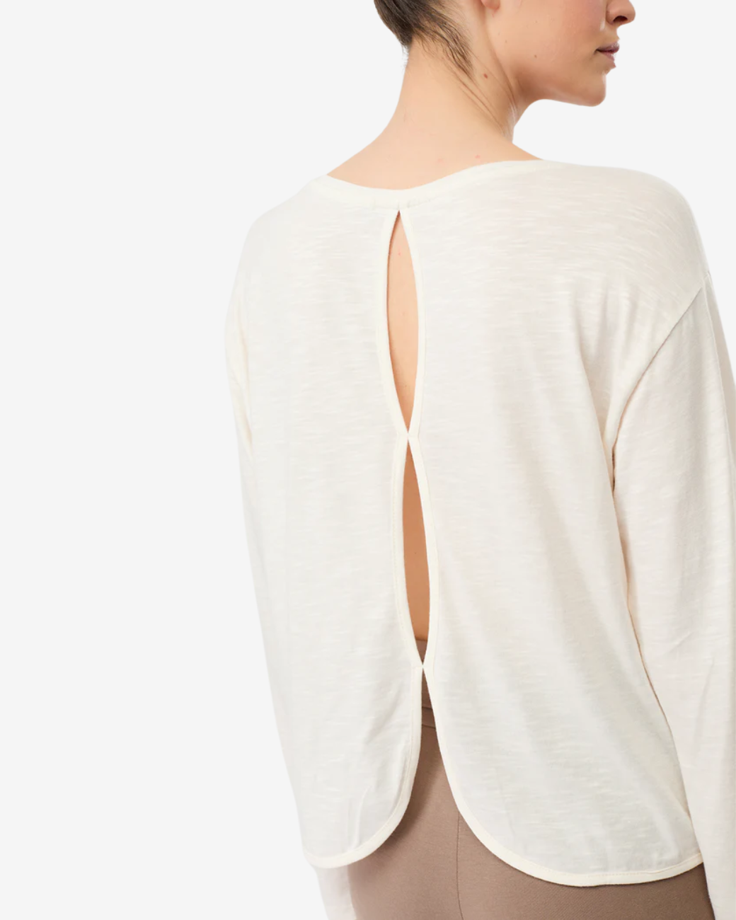 Open Back Long Sleeve - White