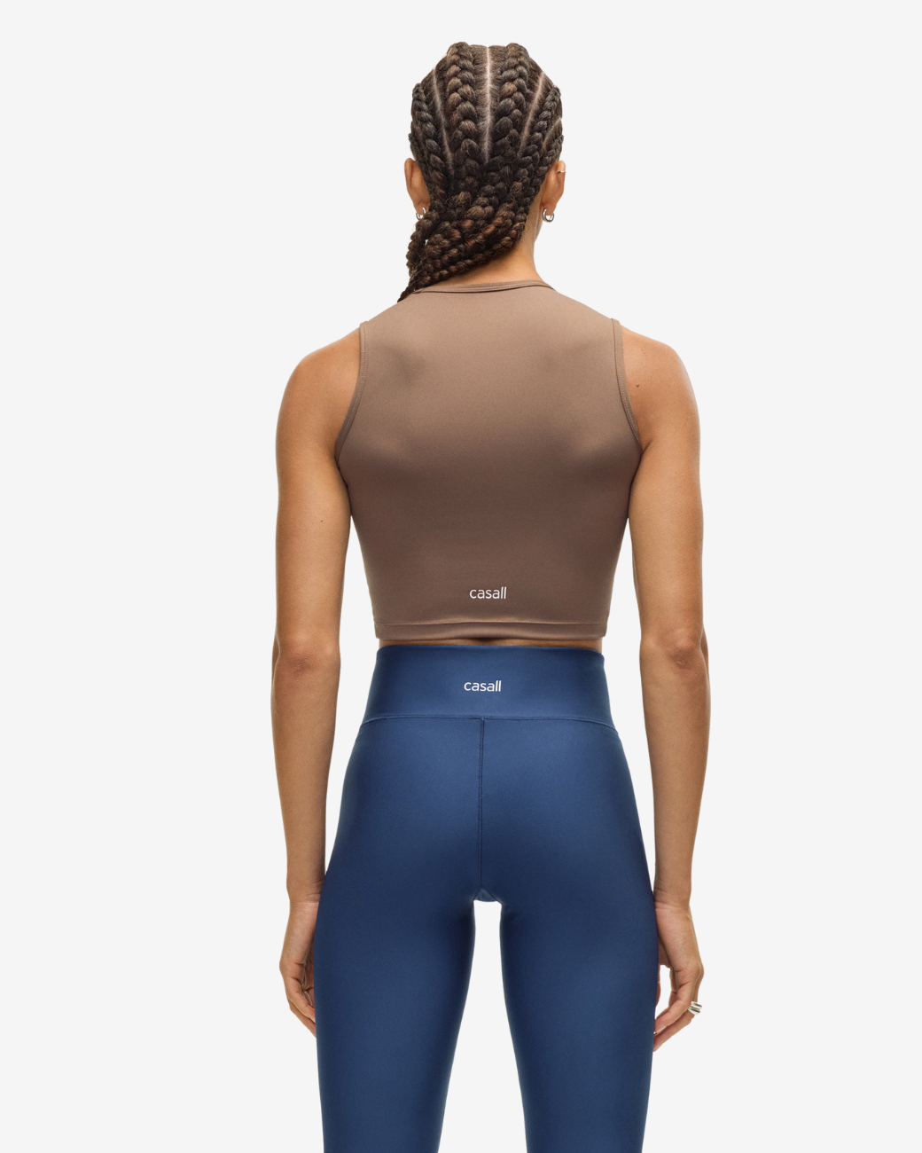 Casall Edge Crop Top Khaki