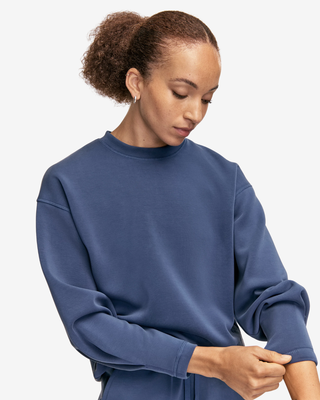 Peachy Crew Neck - Blue Shadow