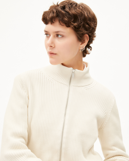 Strickjacke REBECCAA VANISE - Light Oatmilk