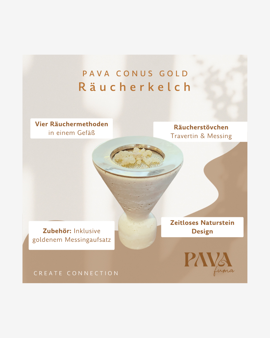 Conus Räucherkelch mit Stövchen
