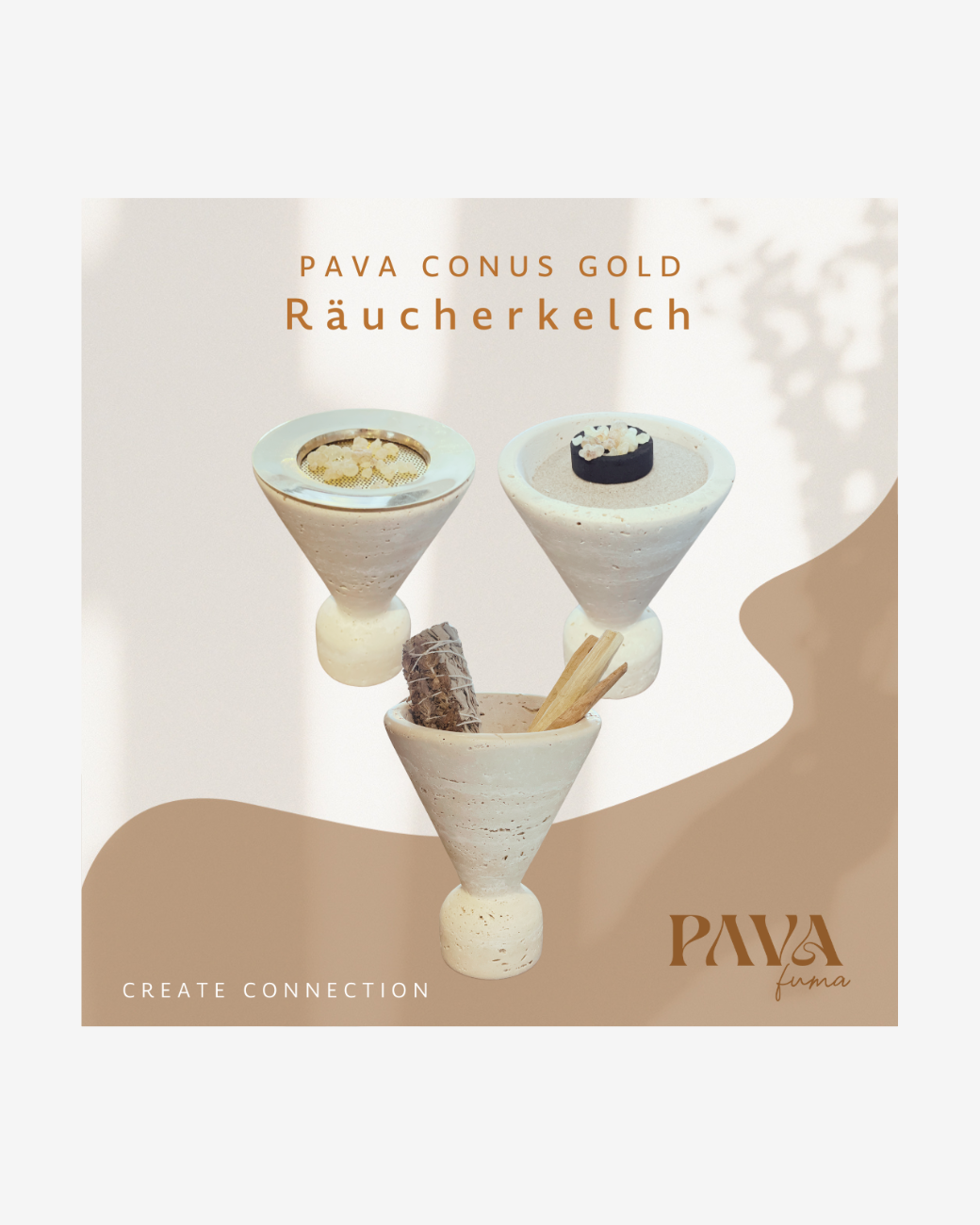 Conus Räucherkelch mit Stövchen