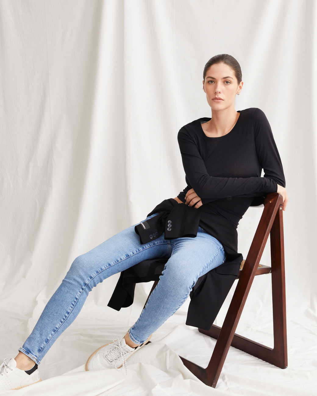 Langarmshirt Einiaara Soft - Black