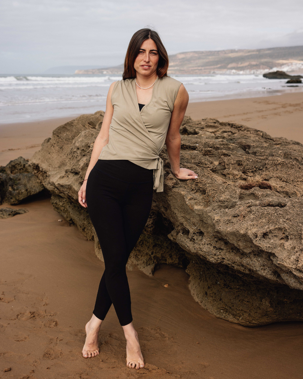 Aurora Wrap Top - Fern