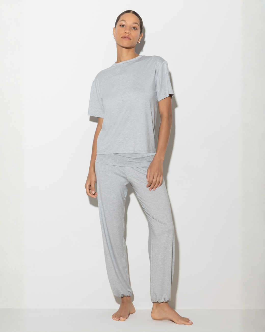 Hose knöchellang heather grey melange