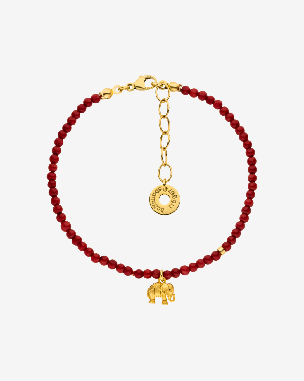 Korallenarmband - Trust Elefant Gold