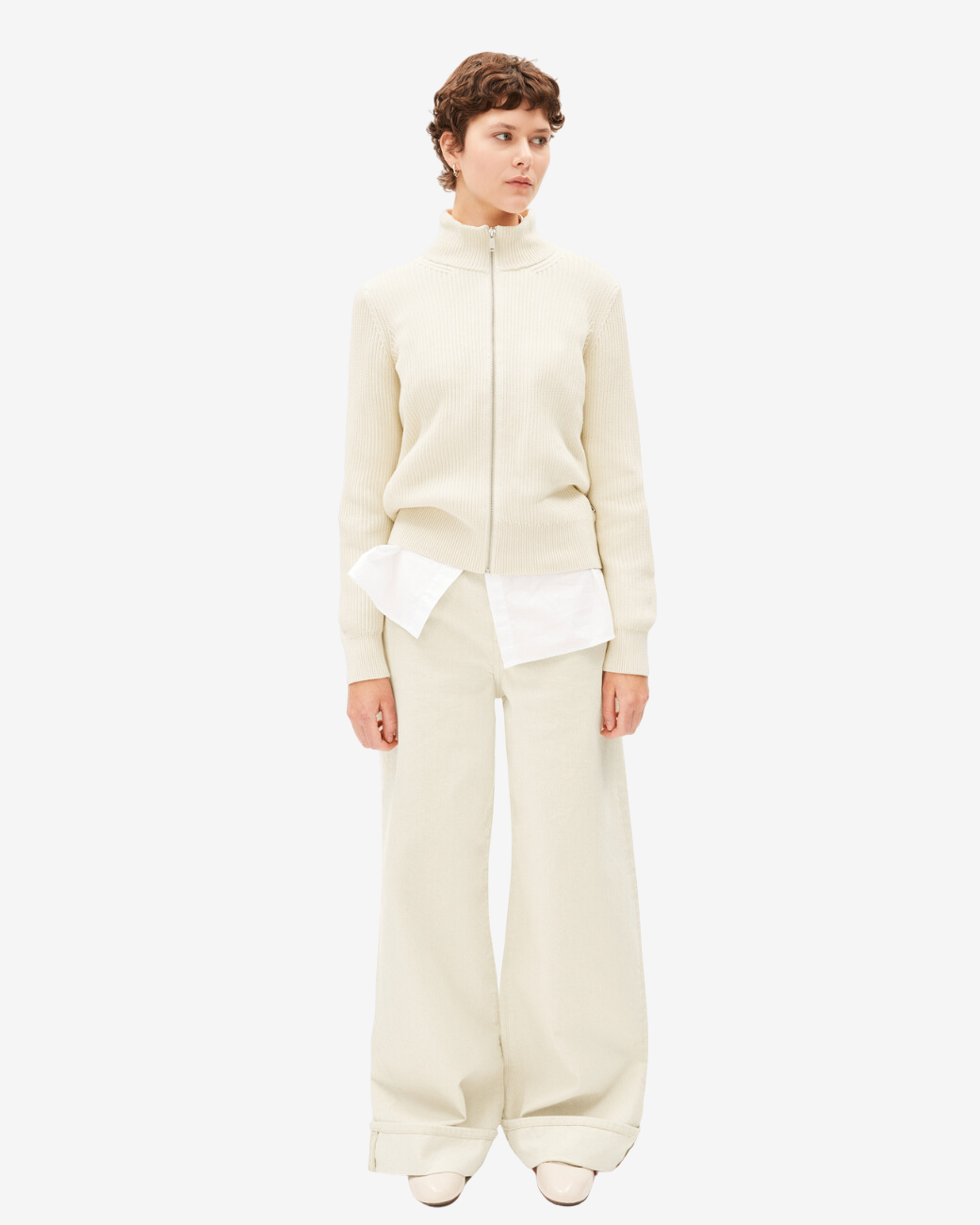Strickjacke REBECCAA VANISE - Light Oatmilk
