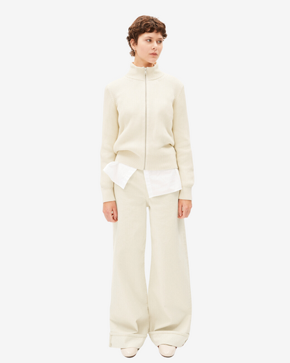Strickjacke REBECCAA VANISE - Light Oatmilk