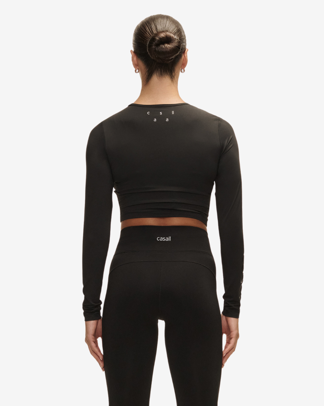 Langarmshirt Graphic Crop - Black