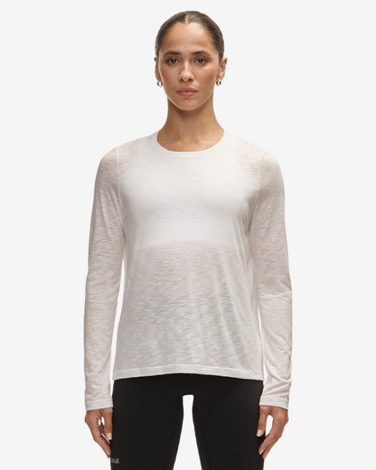 Langarmshirt Soft Texture - White