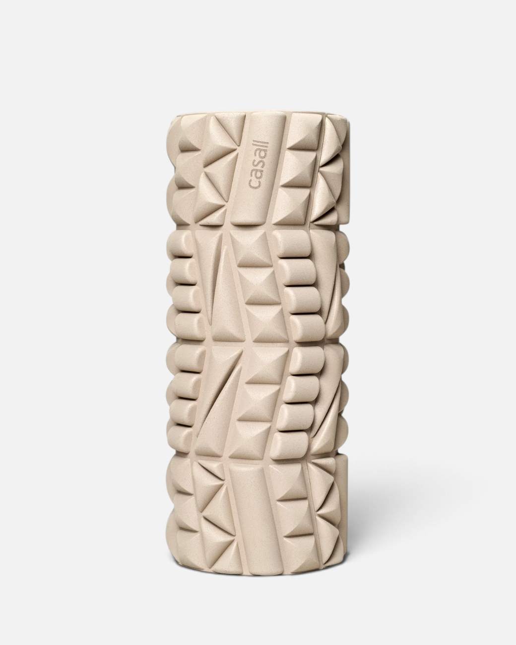 greenyogashop Recovery Foam Roller in Light Cashmere mit strukturierter Oberfläche zur Muskelentspannung