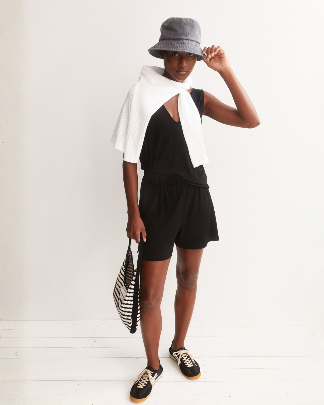 Relaxed Jersey Shorts - Black