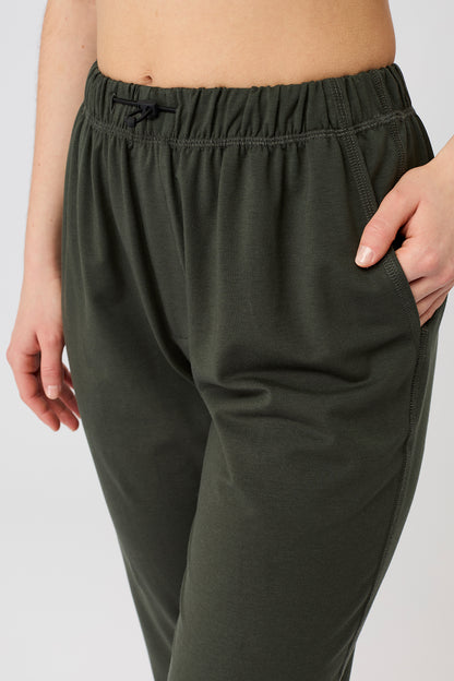 Relaxed Fit Pants Dark Olive