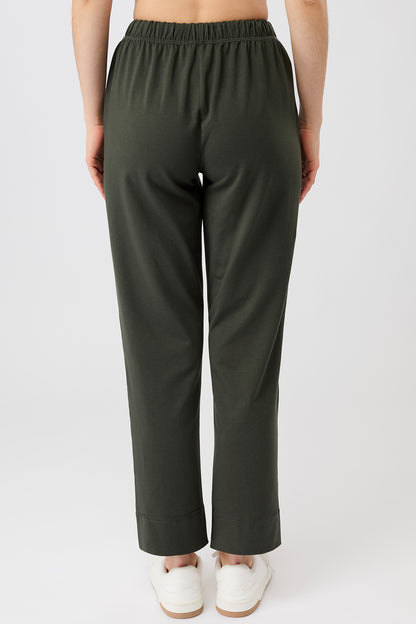 Relaxed Fit Pants Dark Olive