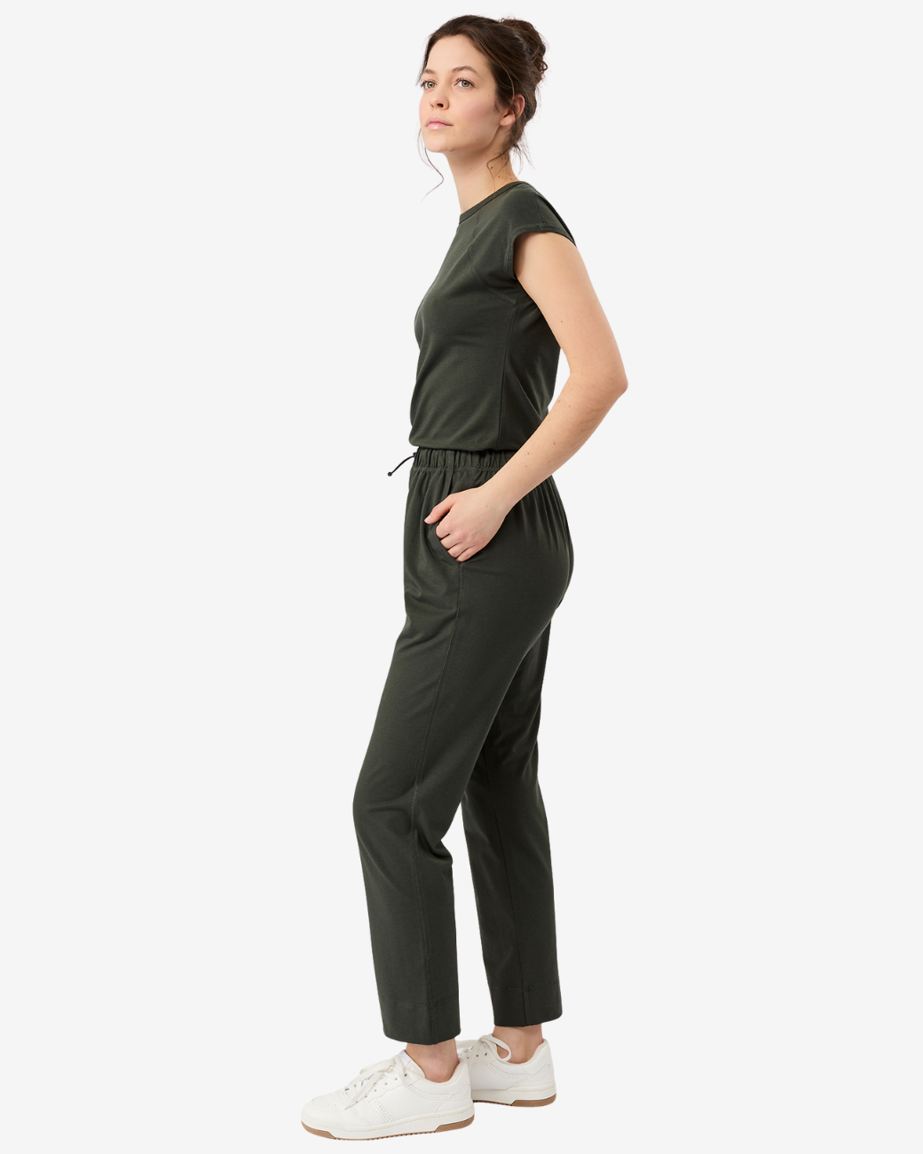 Relaxed Fit Pants Dark Olive