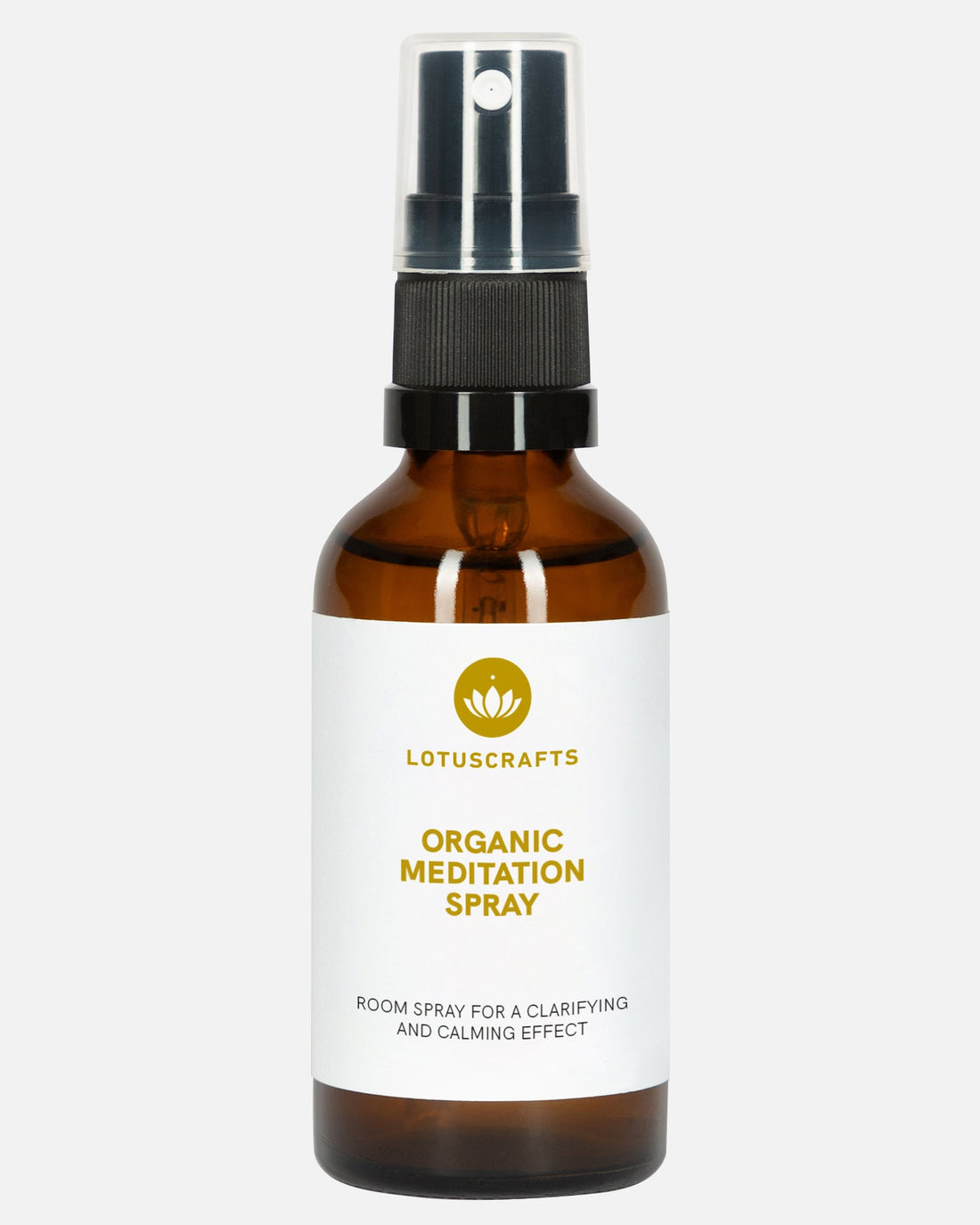 Gallery | Raumduft Meditations Spray für Zuhause - 50ml Flasche Frontview | Lotuscrafts
