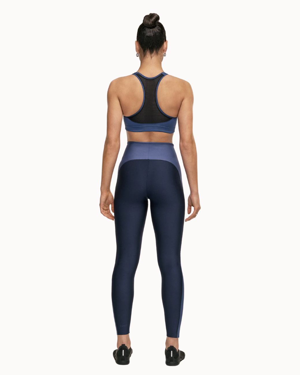 Shaped Block High Waist Leggings - Core Blue