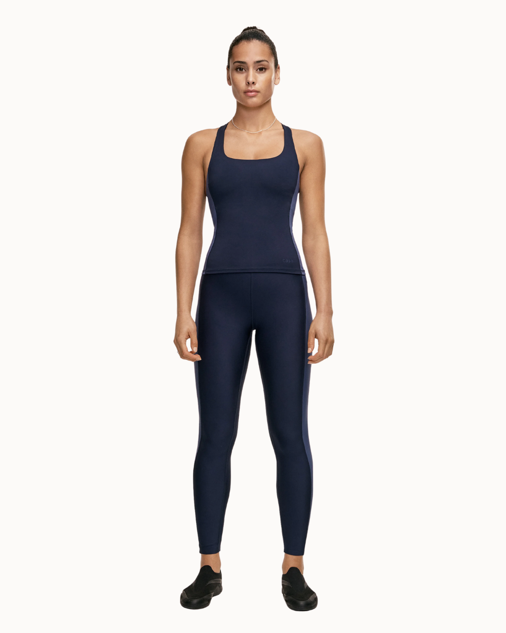 Shaped Block High Waist Leggings - Core Blue
