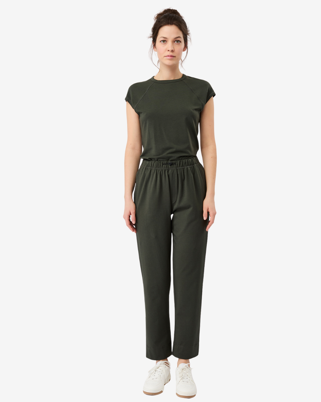 Relaxed Fit Pants Dark Olive