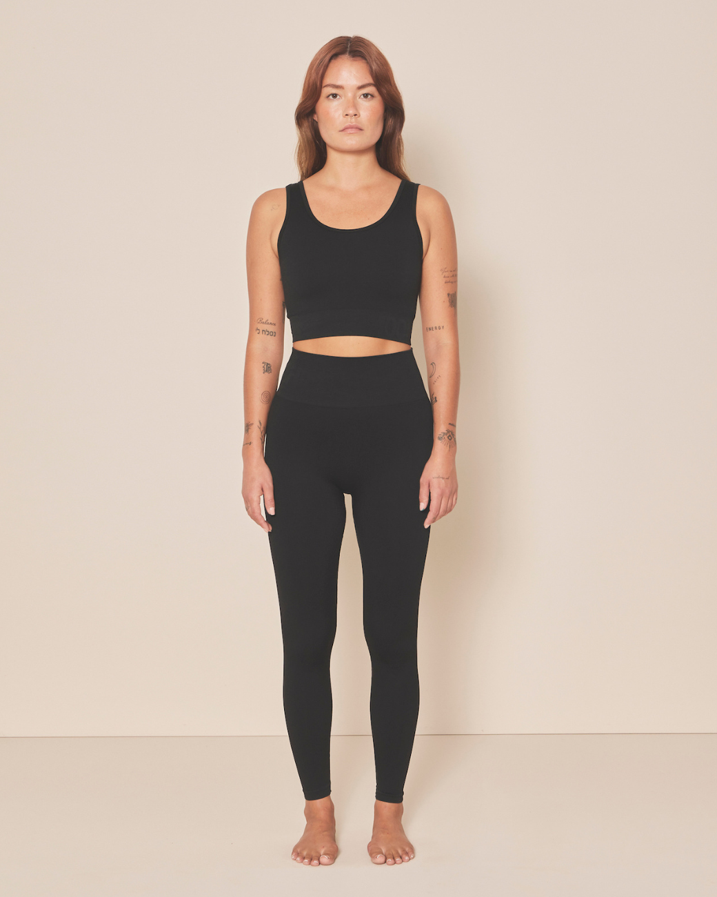 Soft Rib Seamless Leggings - Black Iris